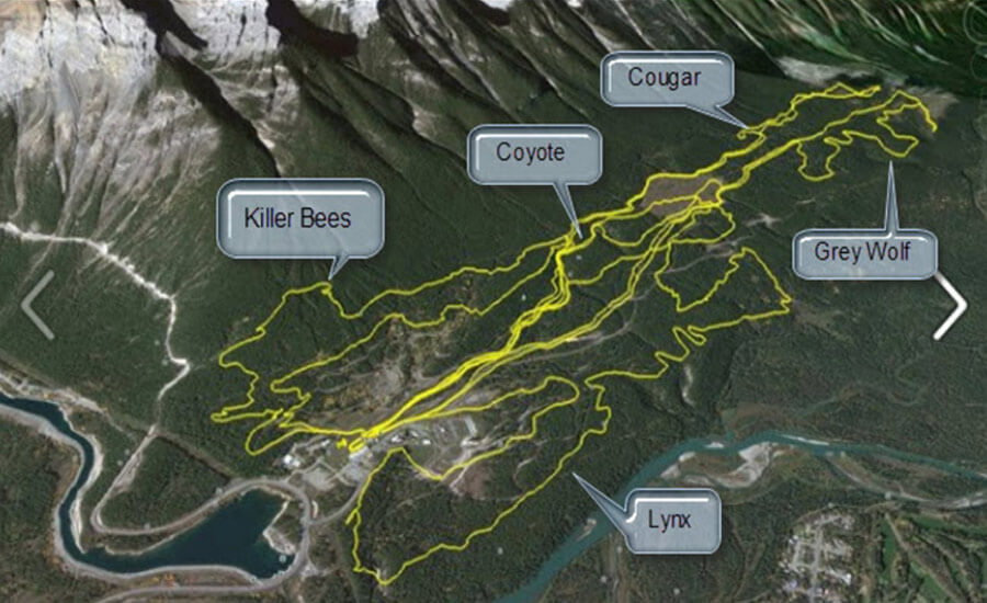 The Grizzly Ultra - Flyover Map from the Nordic Center. 