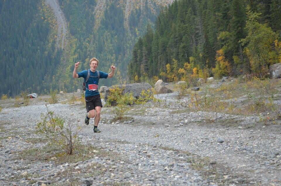 Putting on a brave face, trying not to die as I pass the 3/4 race mark. Photo: Beth Russell, facebook.com/mountrobsonmarathon 